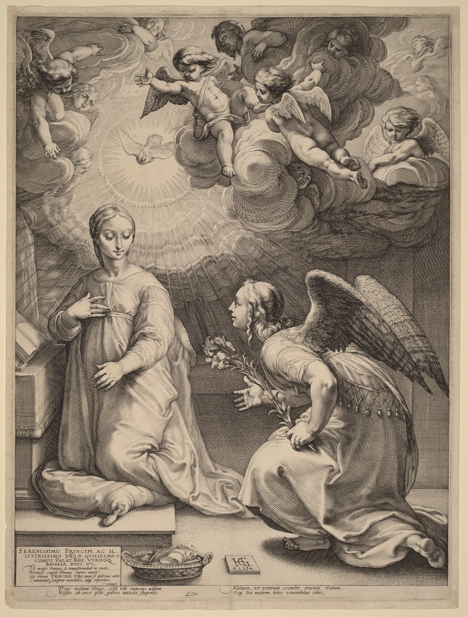 The Annunciation by Hendrick Goltzius