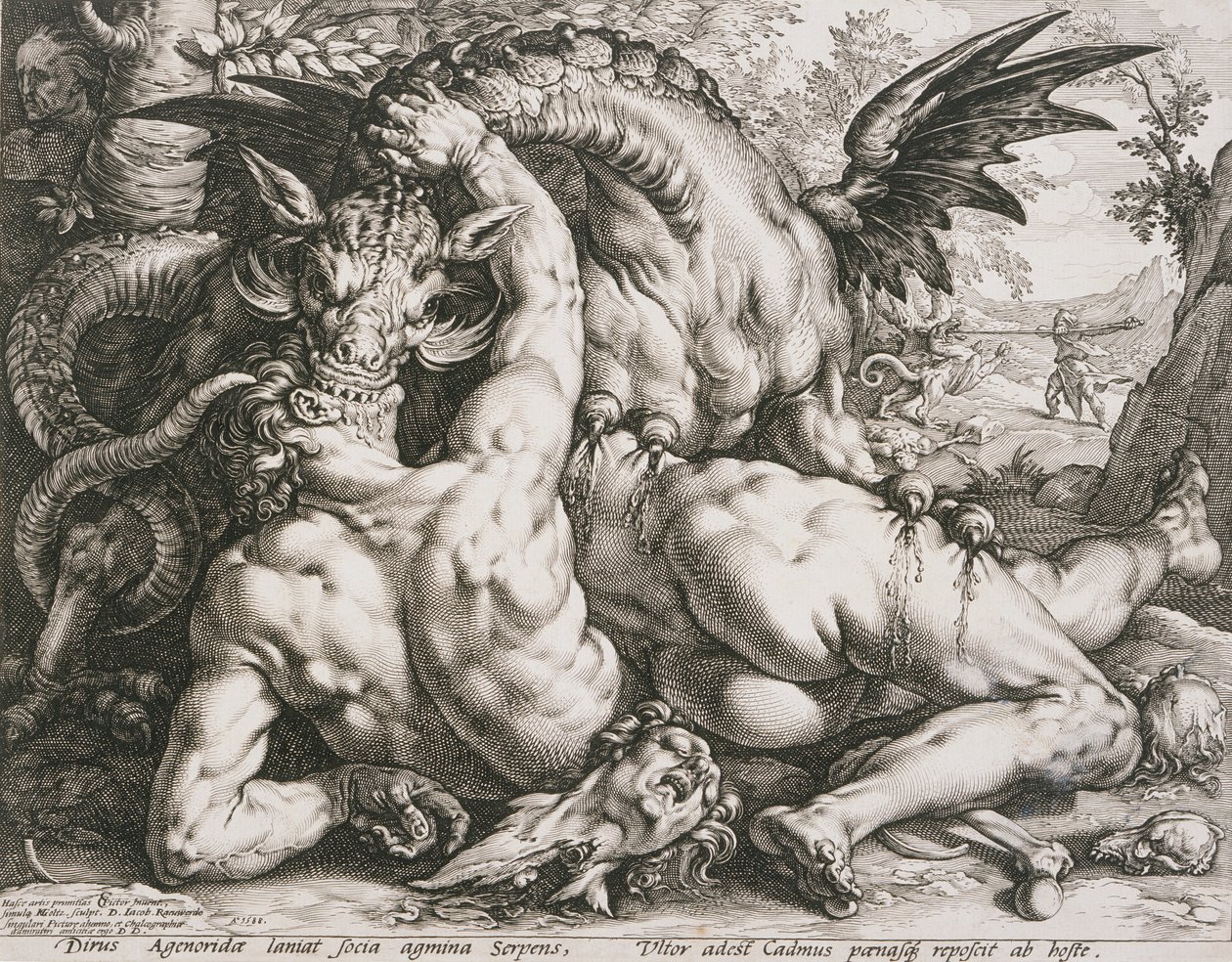 The Dragon Devouring the Companions of Cadmus by Hendrick Goltzius