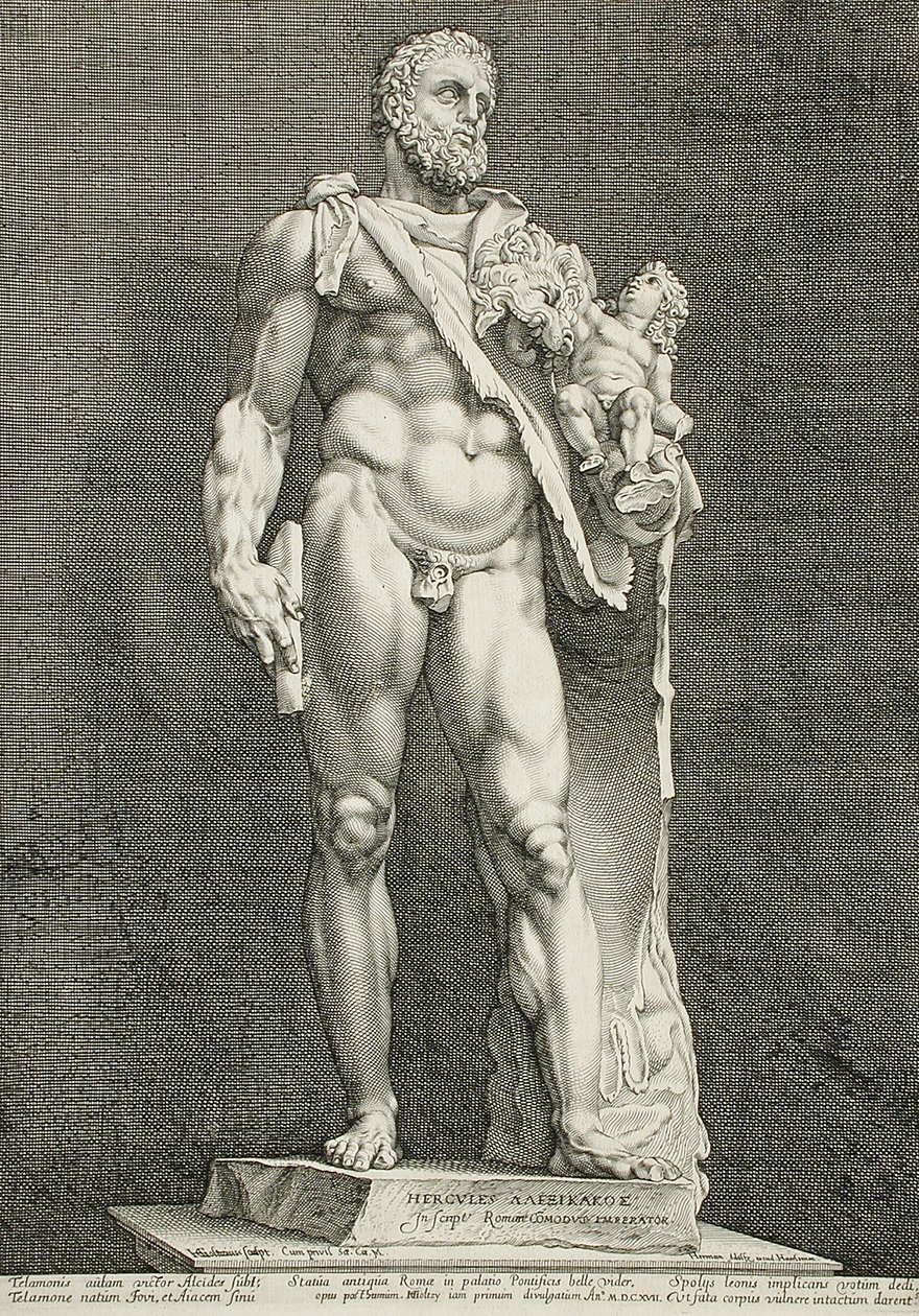 The Emperor Commodus as Hercules by Hendrick Goltzius