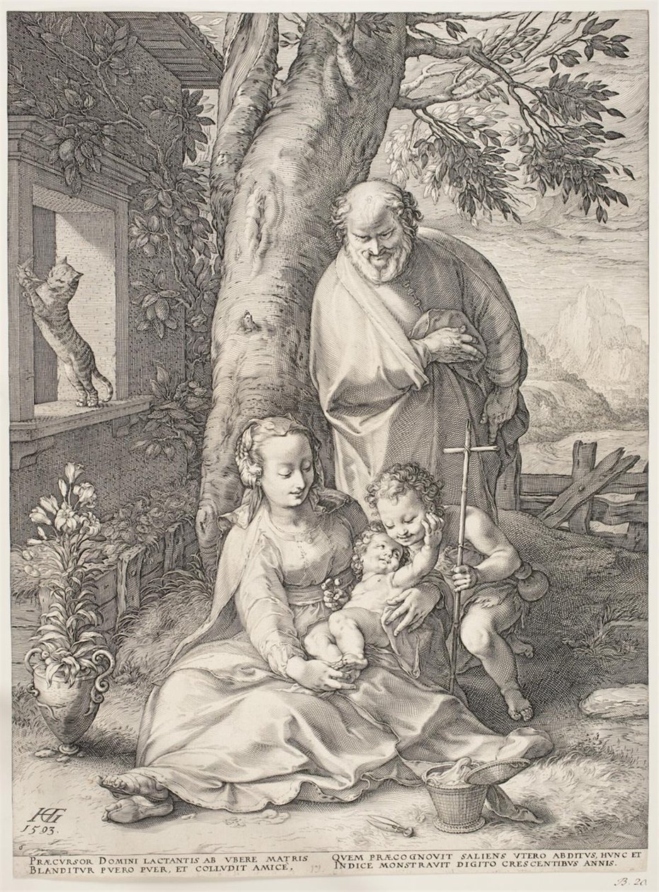 The Holy Family with the Young St. John the Baptist by Hendrick Goltzius