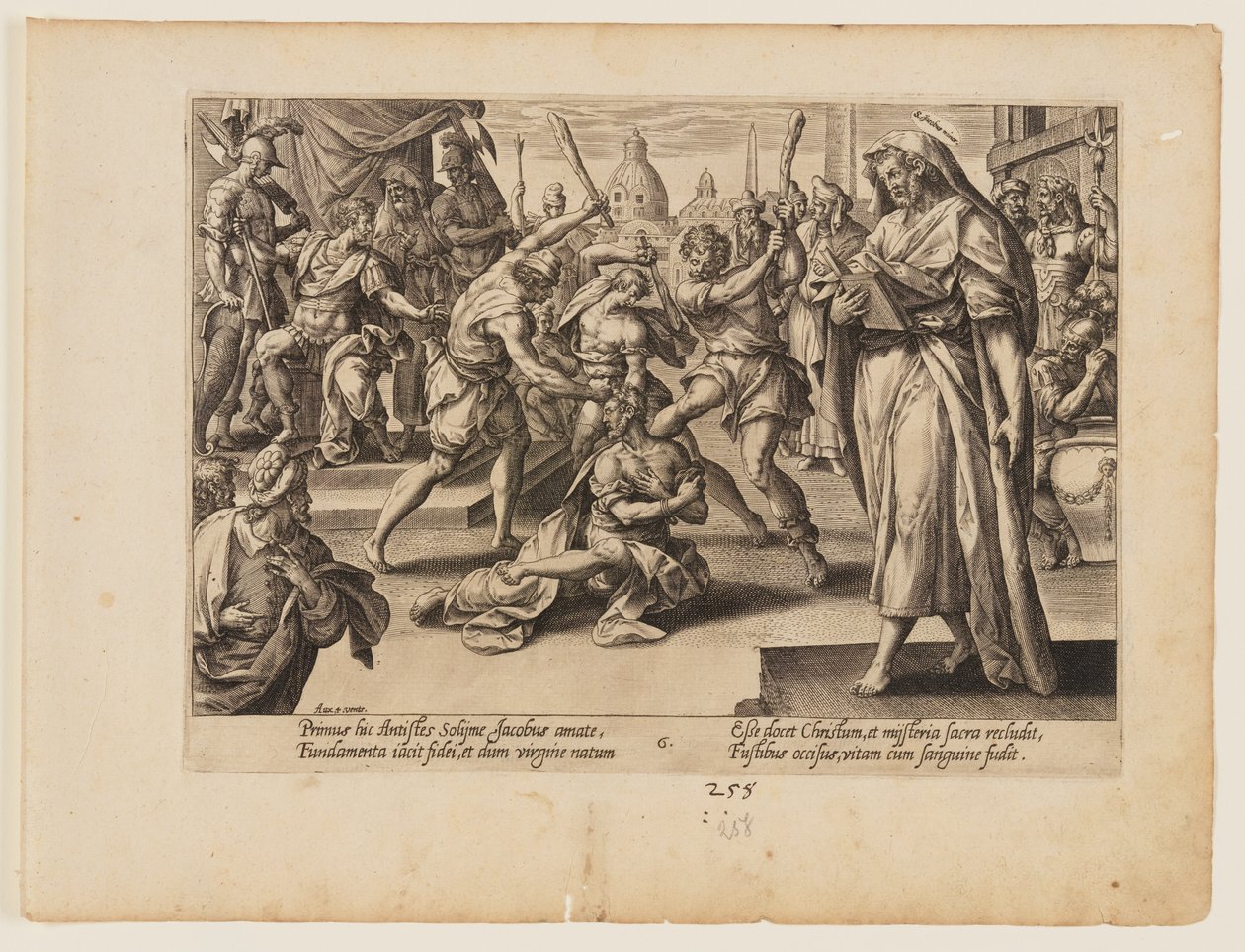 The Martyrdom of St James the Lesser, from The Martyrdom of Christ and the Apostles by Hendrick Goltzius