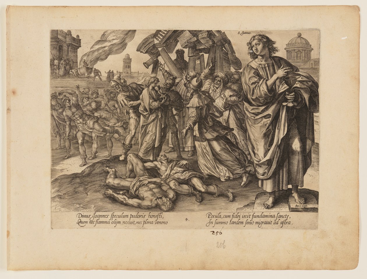The Martyrdom of St John, from The Martyrdom of Christ and the Apostles by Hendrick Goltzius