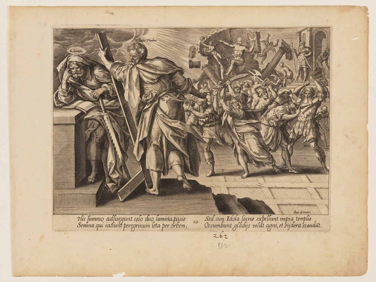 The Martyrdom of St Simon and Judas Thaddaeus, from The Martyrdom of Christ and the Apostles by Hendrick Goltzius