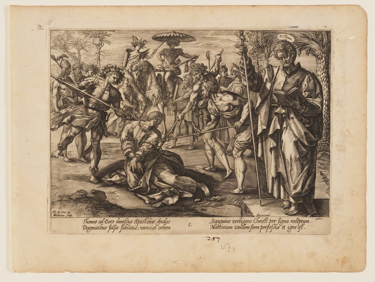 The Martyrdom of St Thomas, from The Martyrdom of Christ and the Apostles by Hendrick Goltzius