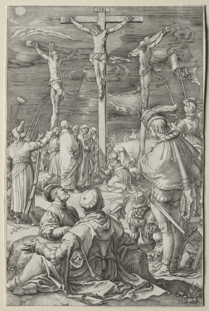 The Passion: Christ of the Cross between the Two Thieves by Hendrick Goltzius