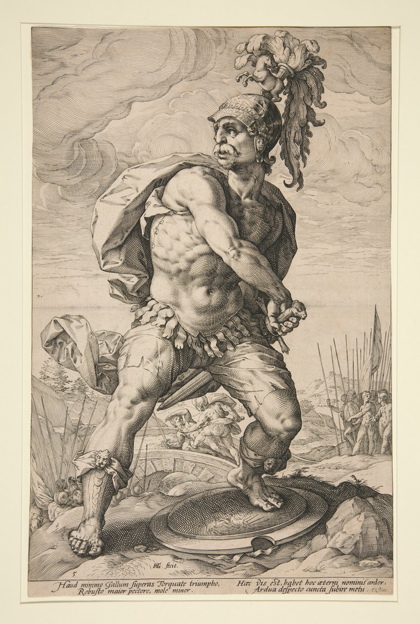 The Roman Heroes: Titus Manlius Torquatus by Hendrick Goltzius