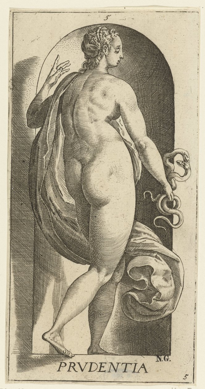 Prudence by Hendrick Goltzius