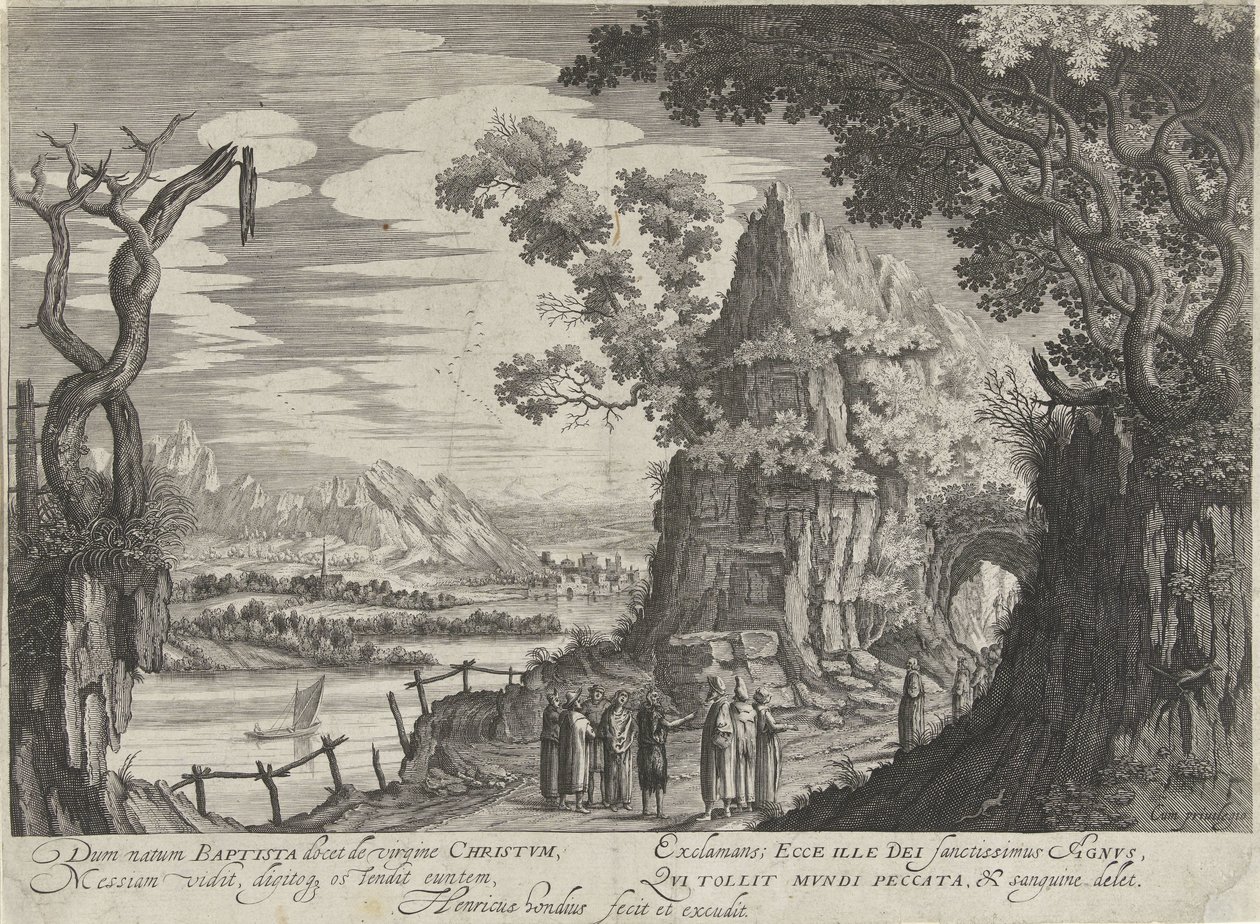 John the Baptist Identifies Christ as the Lamb of God by Hendrick Hondius (I)