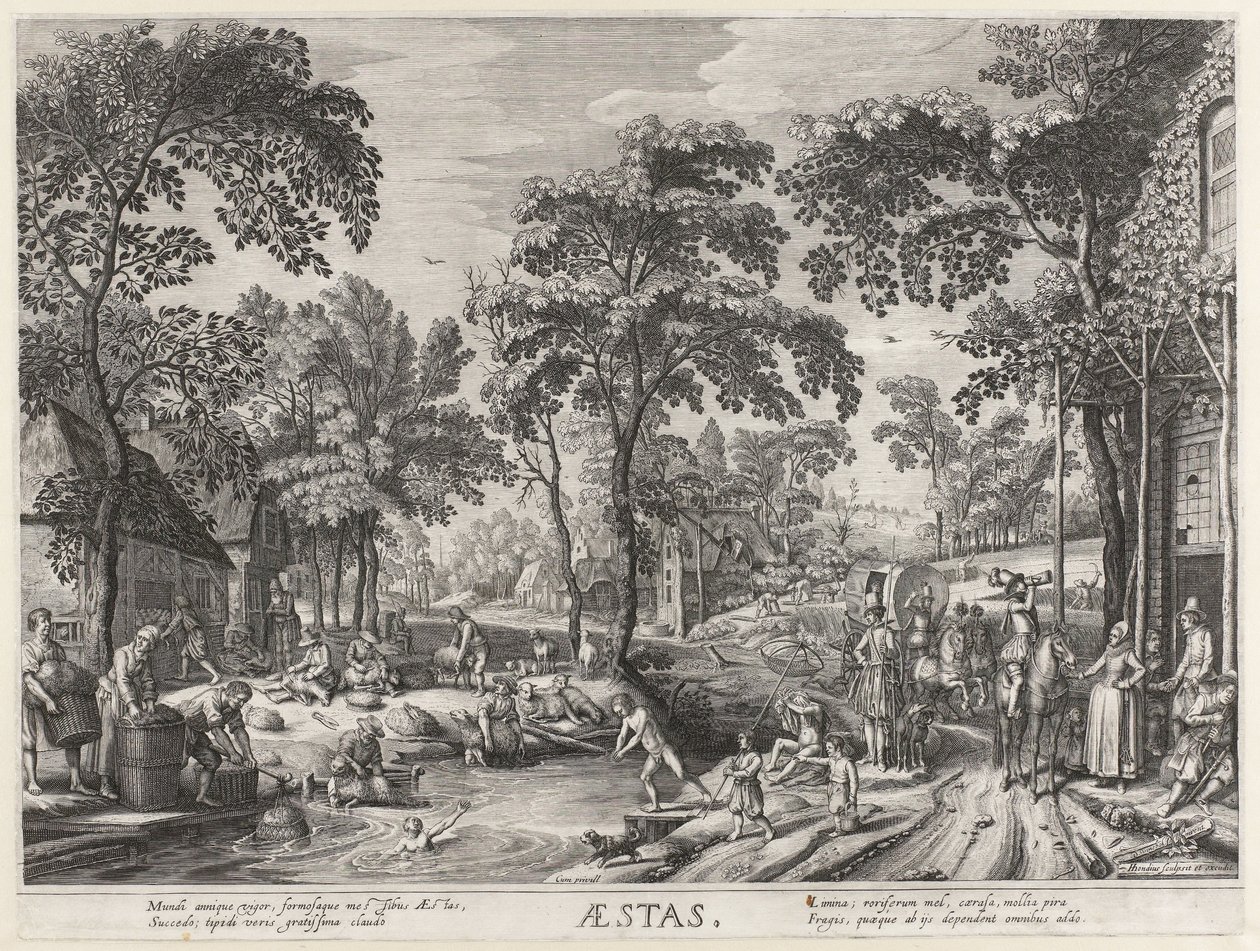 Summer, a Company by a Lake (Aestas) (The Four Seasons series) by Hendrick Hondius (I)