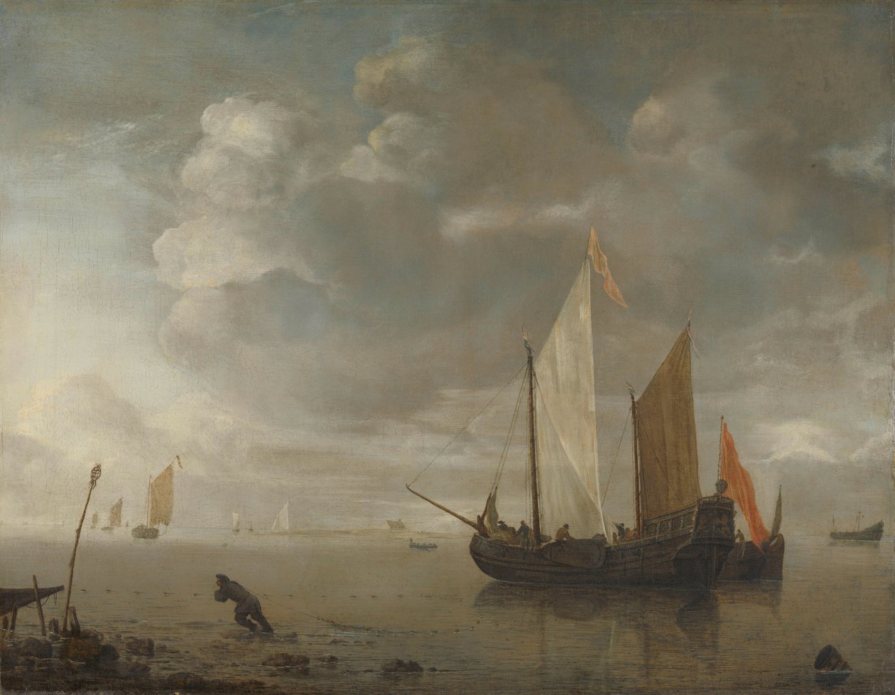 Calm Sea by Hendrick Jacobsz. Dubbels