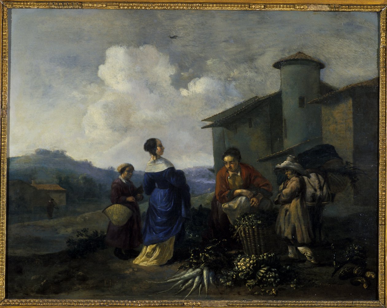 Vegetable Seller by Hendrick Mommers