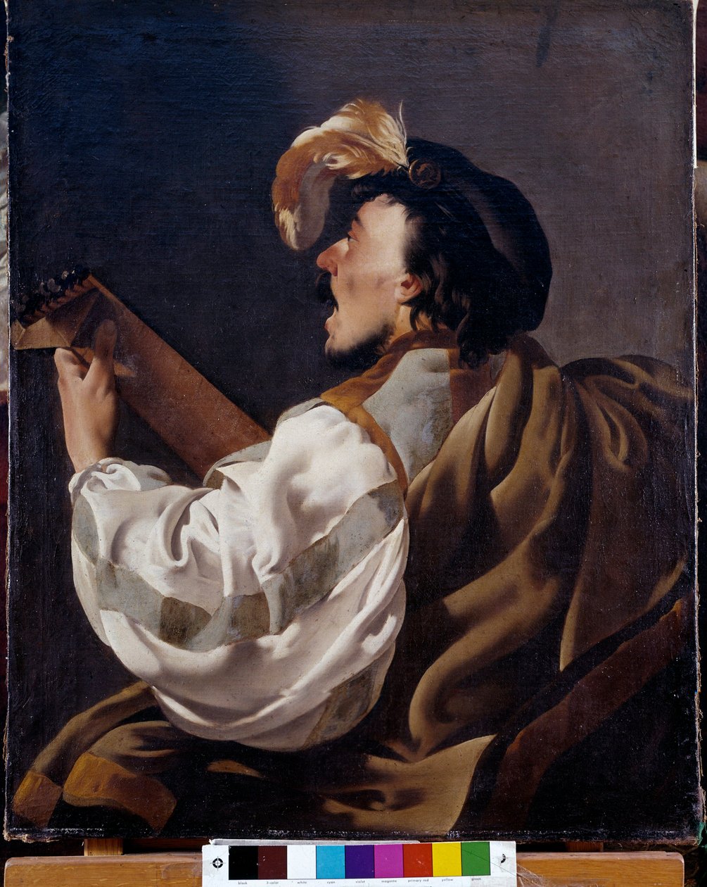 A singer accompanying himself to the lute, also known as Lute Player. Painting by Hendrick ter Brugghen by Hendrick ter Brugghen