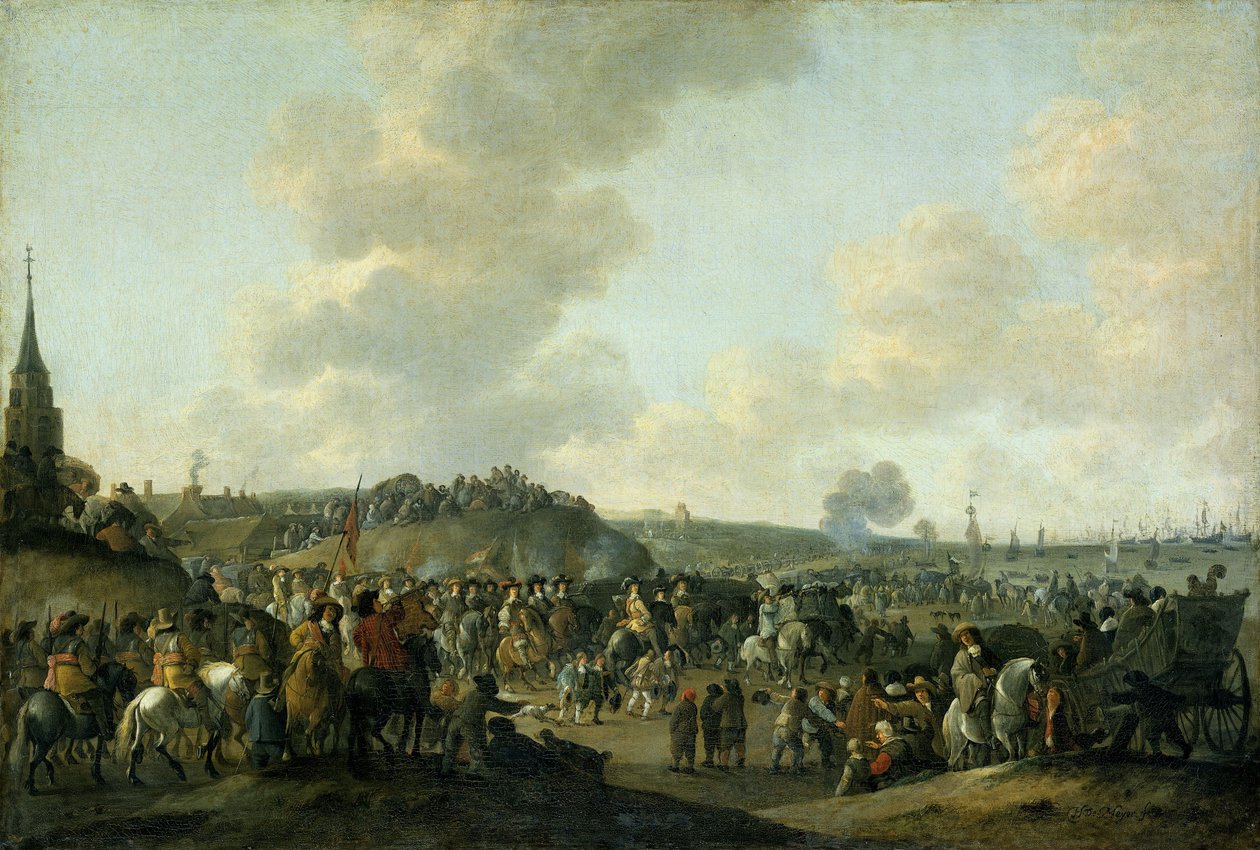 The Departure of Charles II of England from Scheveningen by Hendrick de Meijer