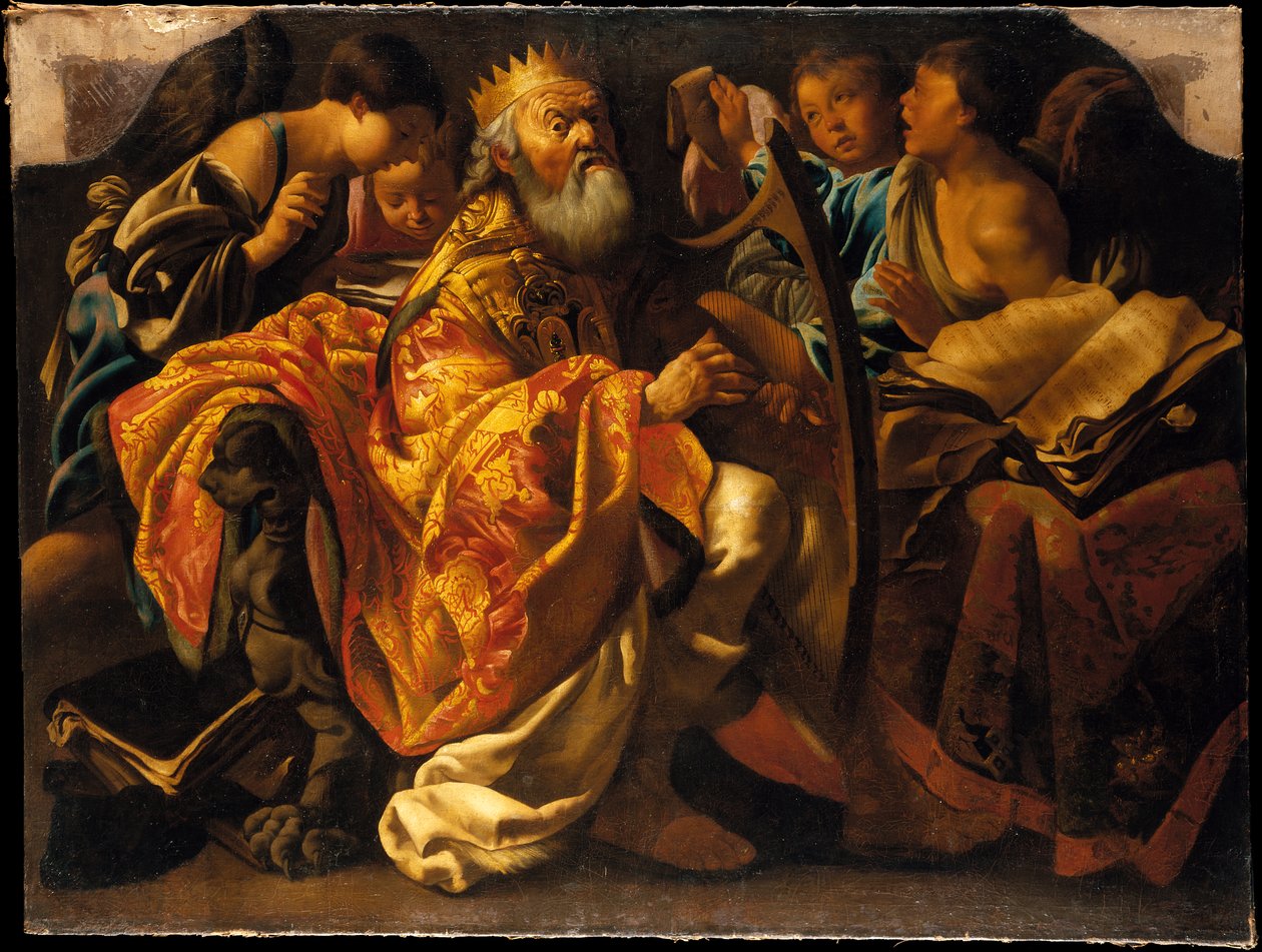 King David Playing the Harp by Hendrick ter Brugghen