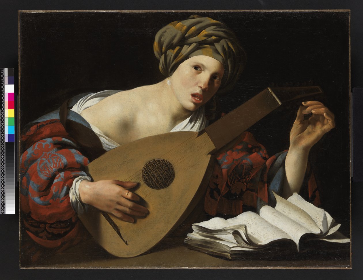 Young Woman Tuning a Lute, c.1626-27 by Hendrick ter Brugghen