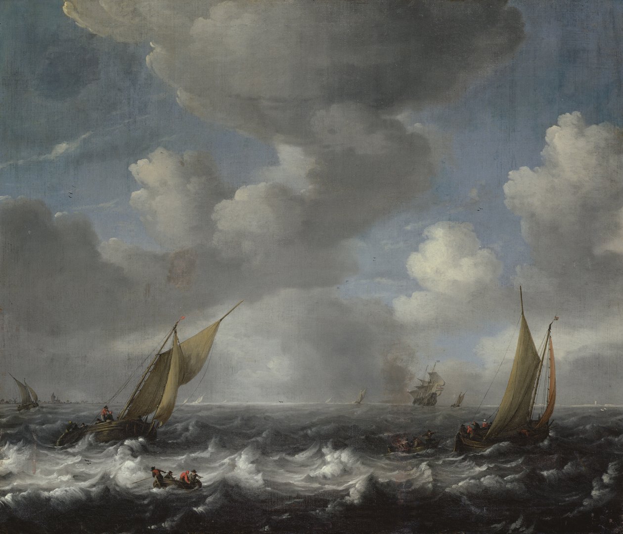 Seascape by Hendrick van de Sande Bakhuyzen