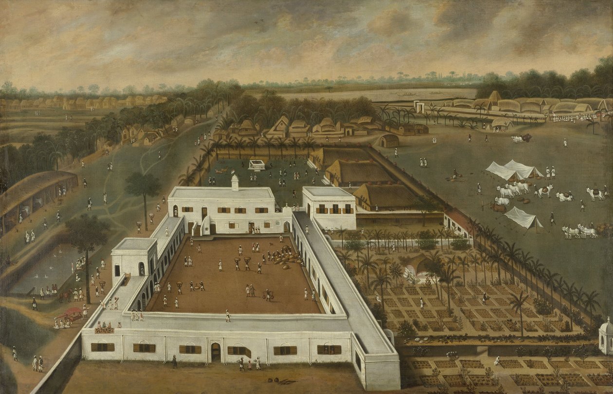Dutch Plantation in Bengal, probably the VOC Lodge Kazimbazar, 1665 by Hendrik van Schuylenburgh