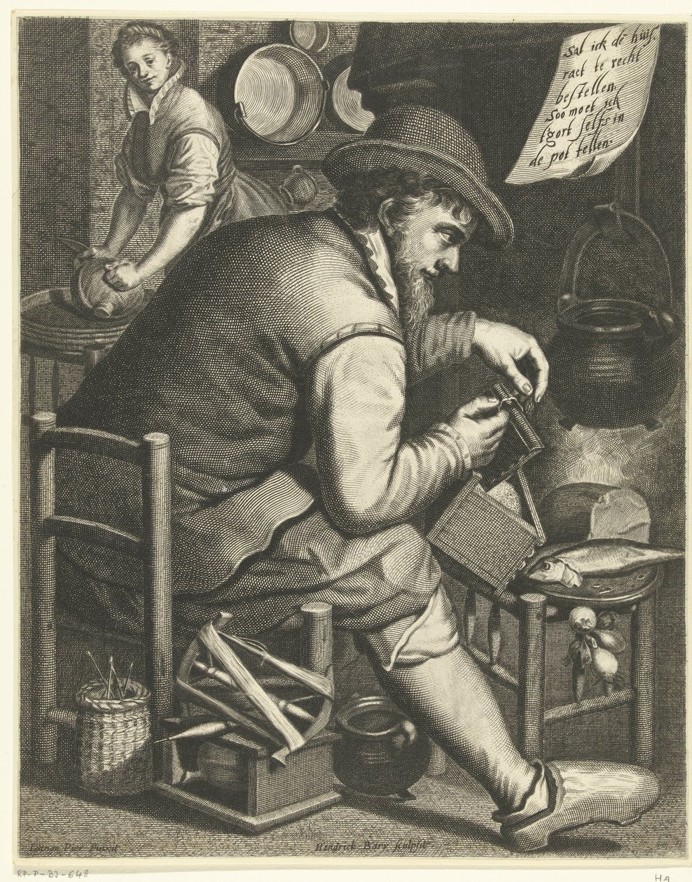 A Frugal Housefather (Barley Counter) by Hendrik Bary