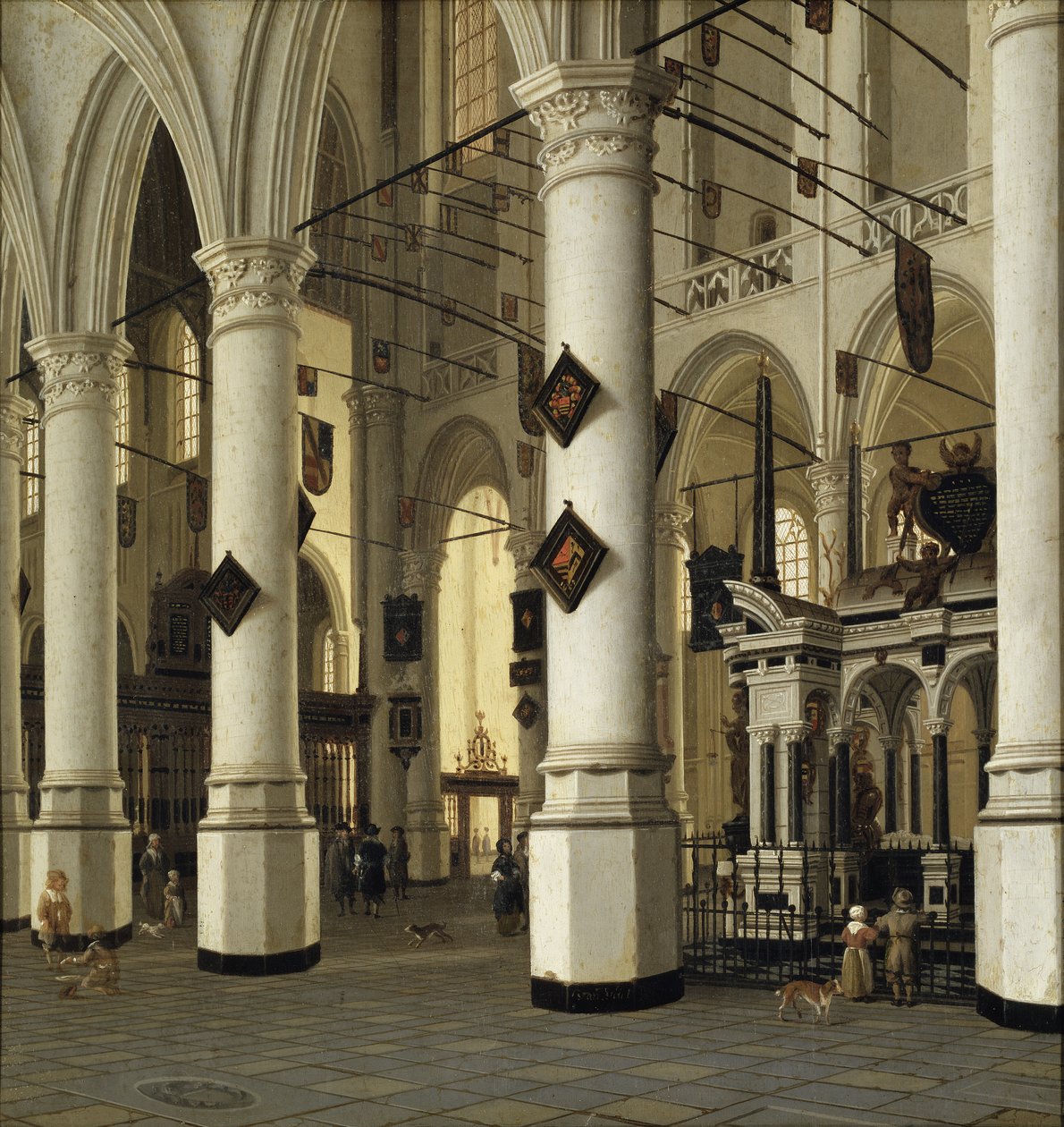 Interior of Nieuwe Kerk, Delft by Hendrik Cornelisz. van Vliet