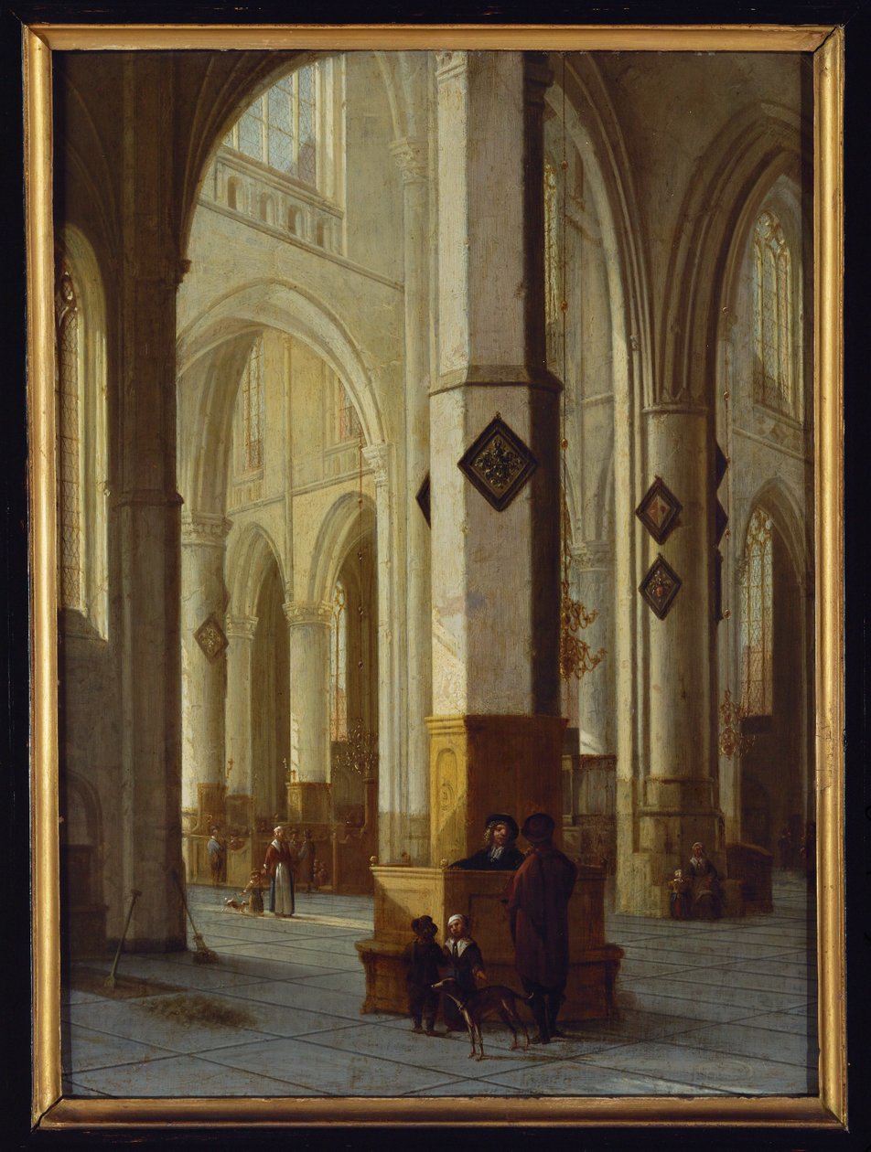 Interior of the Church of St. Bavon by Hendrik Cornelisz. van Vliet