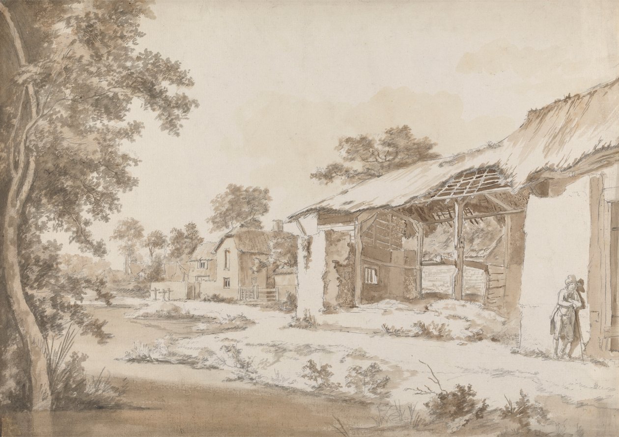 Ruined Farm near Coombe at Gittisham in Devonshire, Three Miles from Honiton, Devon by Hendrik Frans de Cort