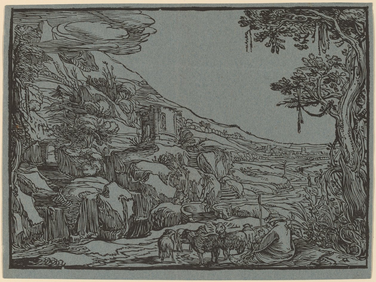 Arcadian Landscape by Hendrik Goltzius