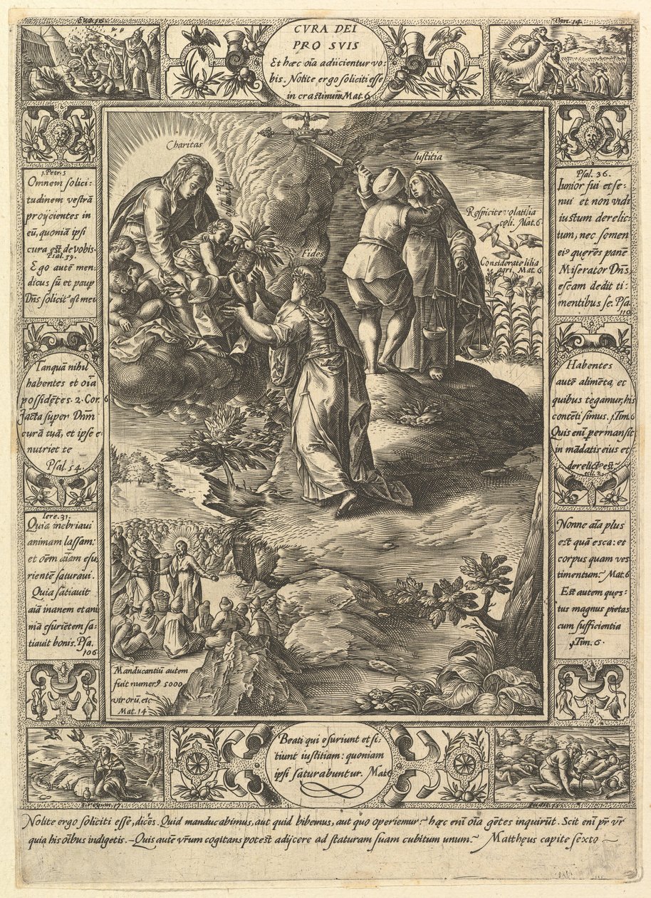 Cura Dei Pro Suis, from Allegories of the Christian Faith by Hendrik Goltzius