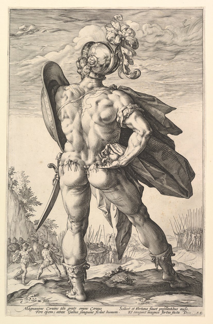 Marcus Valerius, from the series The Roman Heroes, 1586 by Hendrik Goltzius