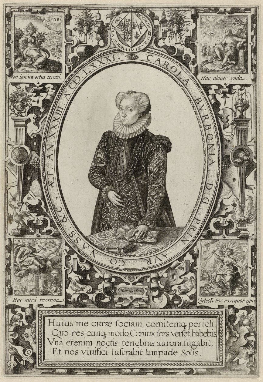 Portrait of Charlotte de Bourbon, 1581 by Hendrik Goltzius