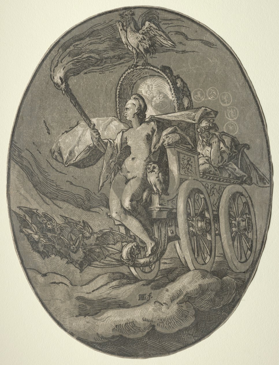 Seven Deities: Nox Night by Hendrik Goltzius