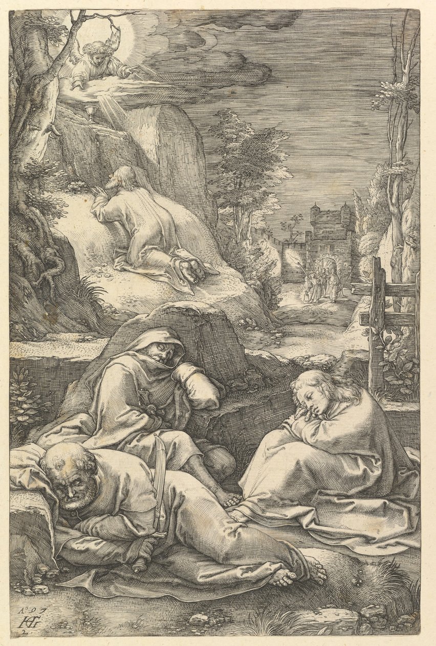 The Agony in the Garden, from The Passion of Christ by Hendrik Goltzius