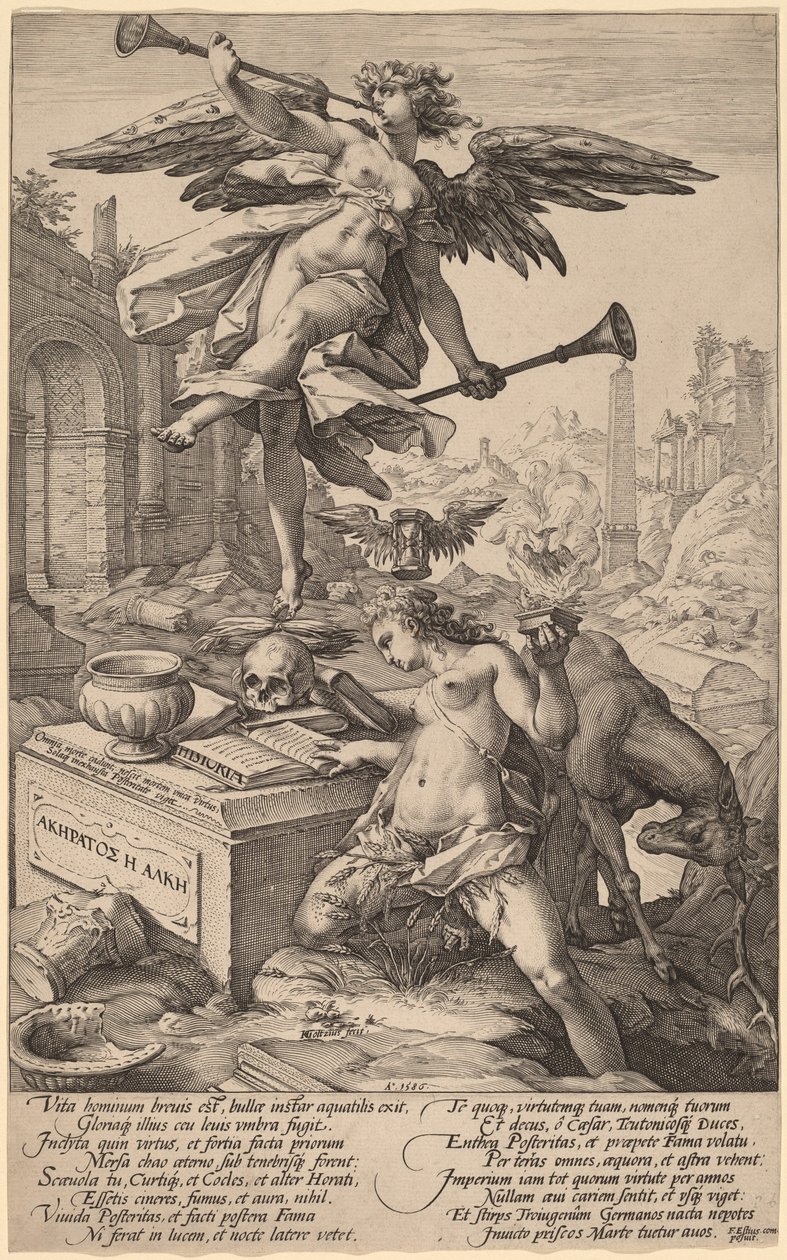 The Allegory of Fame and History by Hendrik Goltzius