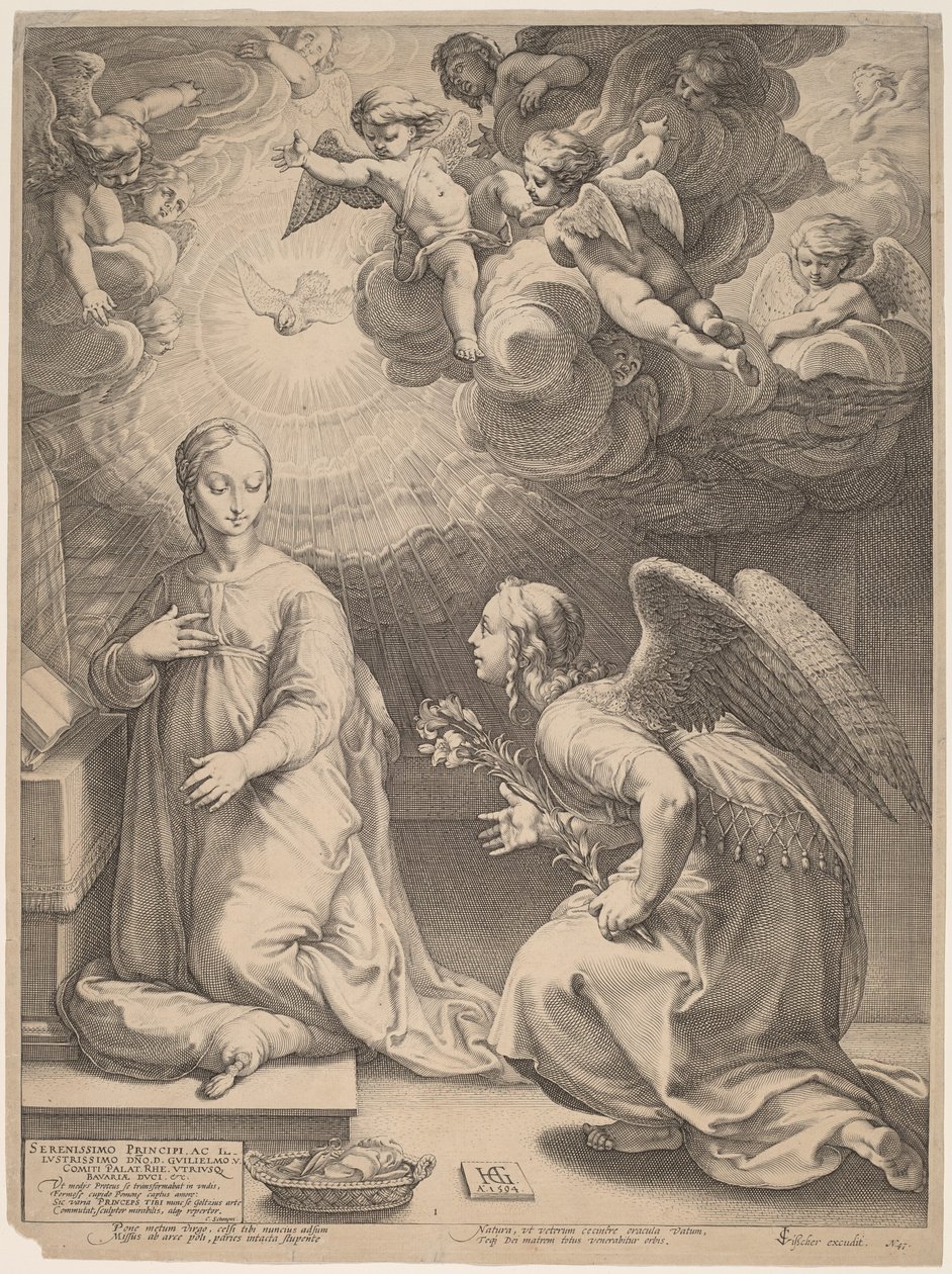 The Annunciation by Hendrik Goltzius