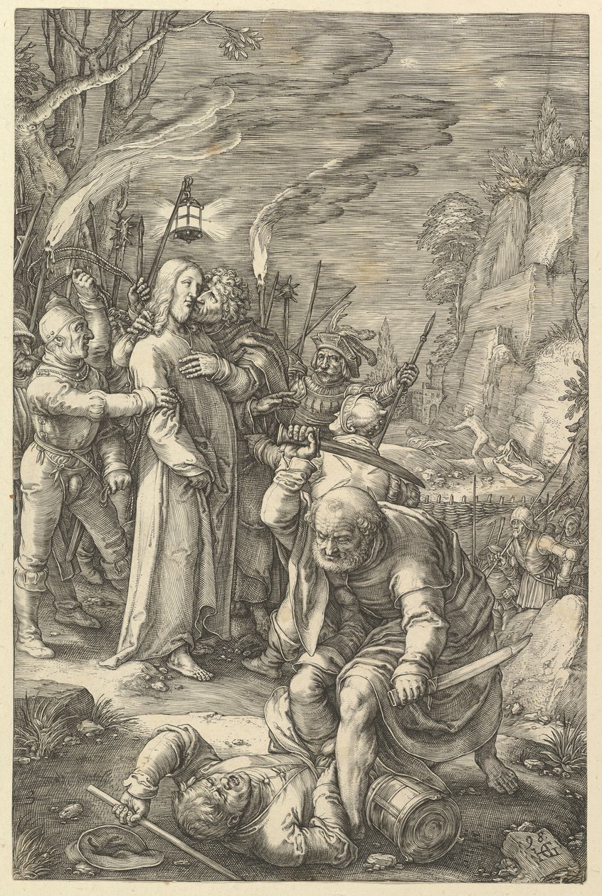 The Betrayal of Christ, from The Passion of Christ, 1598 by Hendrik Goltzius