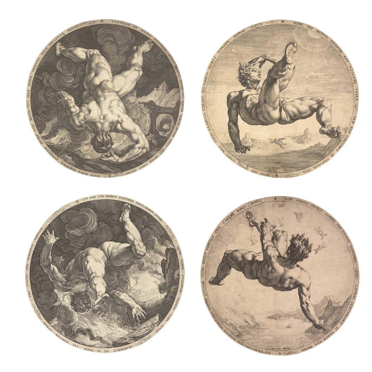 The Four Disgracers by Hendrik Goltzius