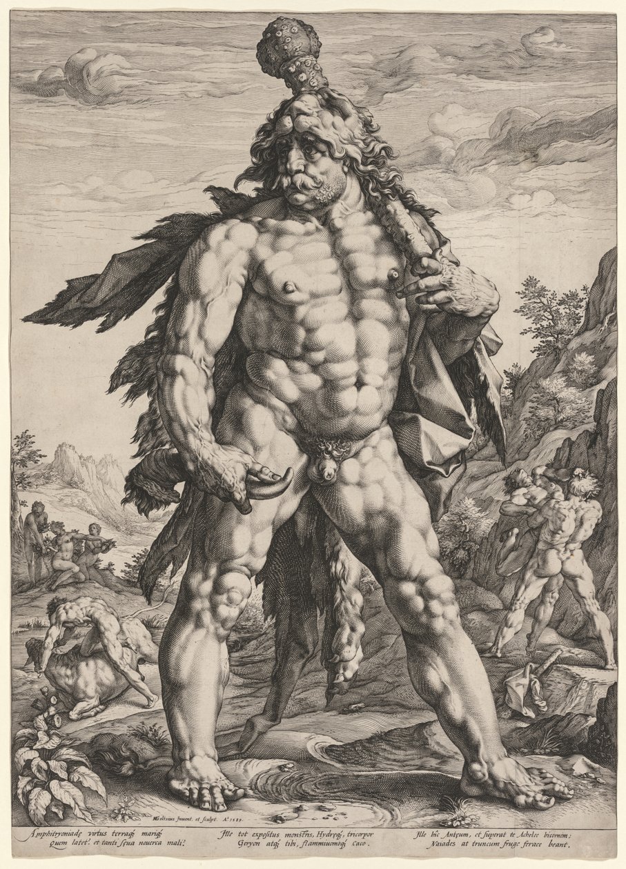 The Great Hercules or Knollenman by Hendrik Goltzius