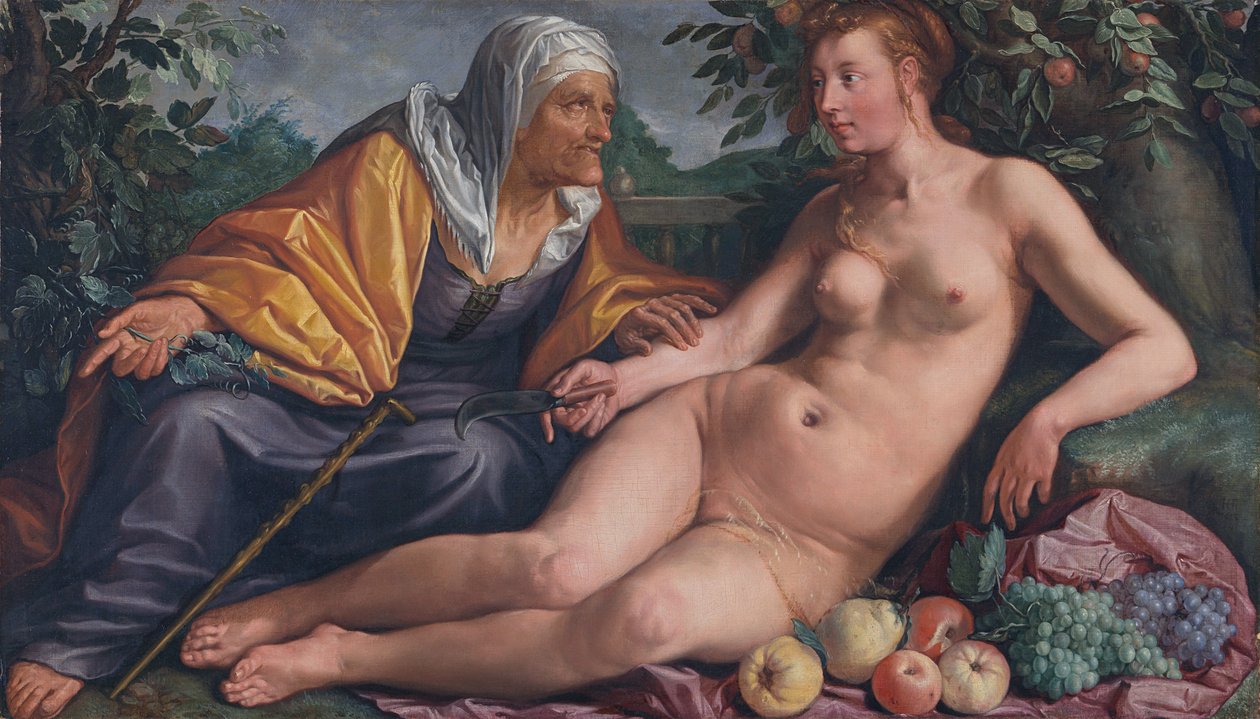 Vertumnus and Pomona by Hendrik Goltzius