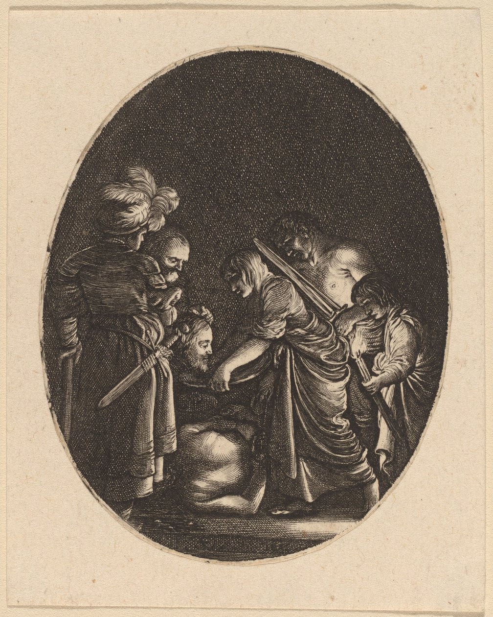 Beheading of Saint John the Baptist by Hendrik Goudt after Adam Elsheimer