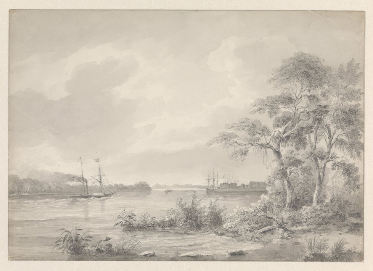 Fort Zeelandia Seen While Sailing Up the Suriname River by Hendrik Huygens