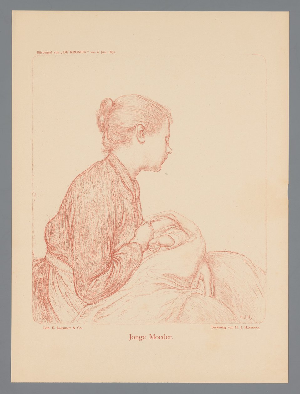 Young Mother by Hendrik Johannes Haverman