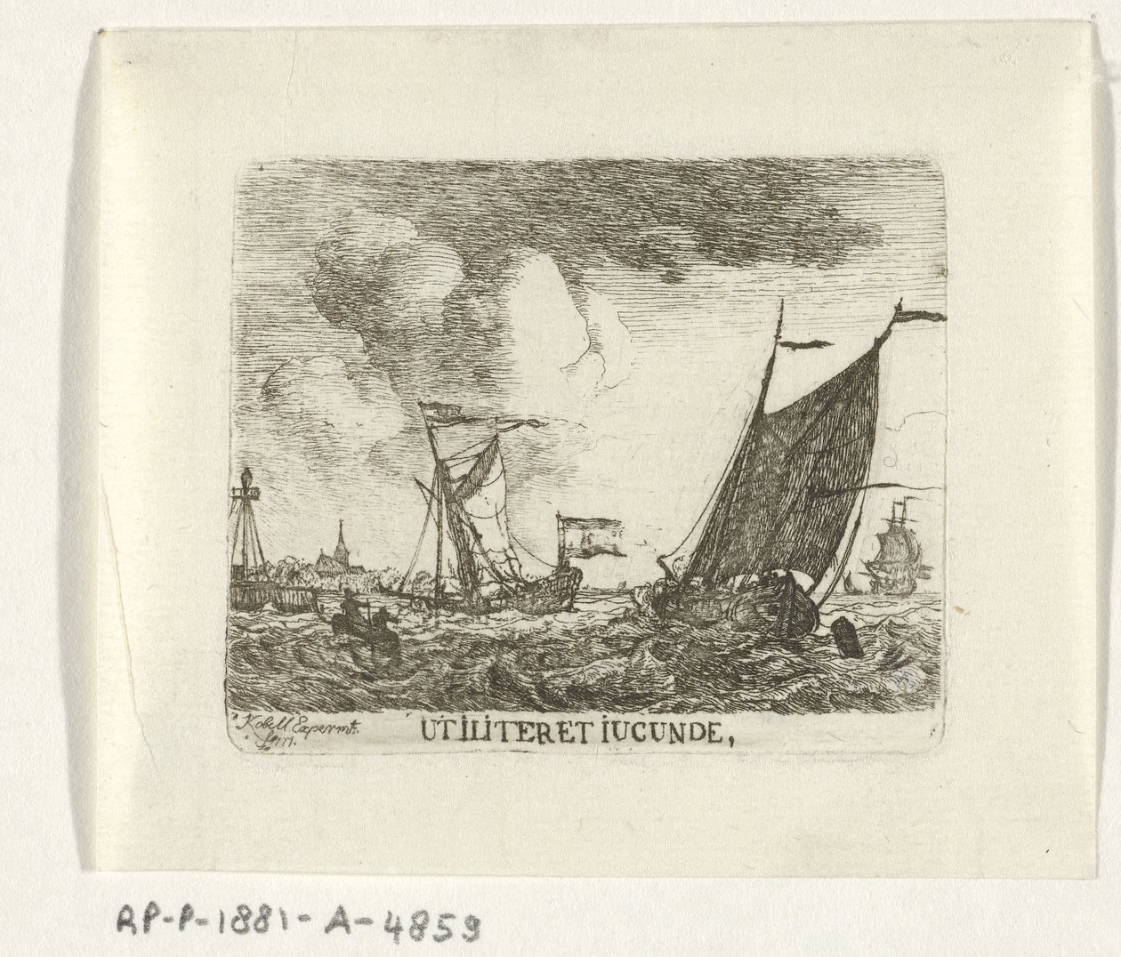 Ships on Rough Water by Hendrik Kobell