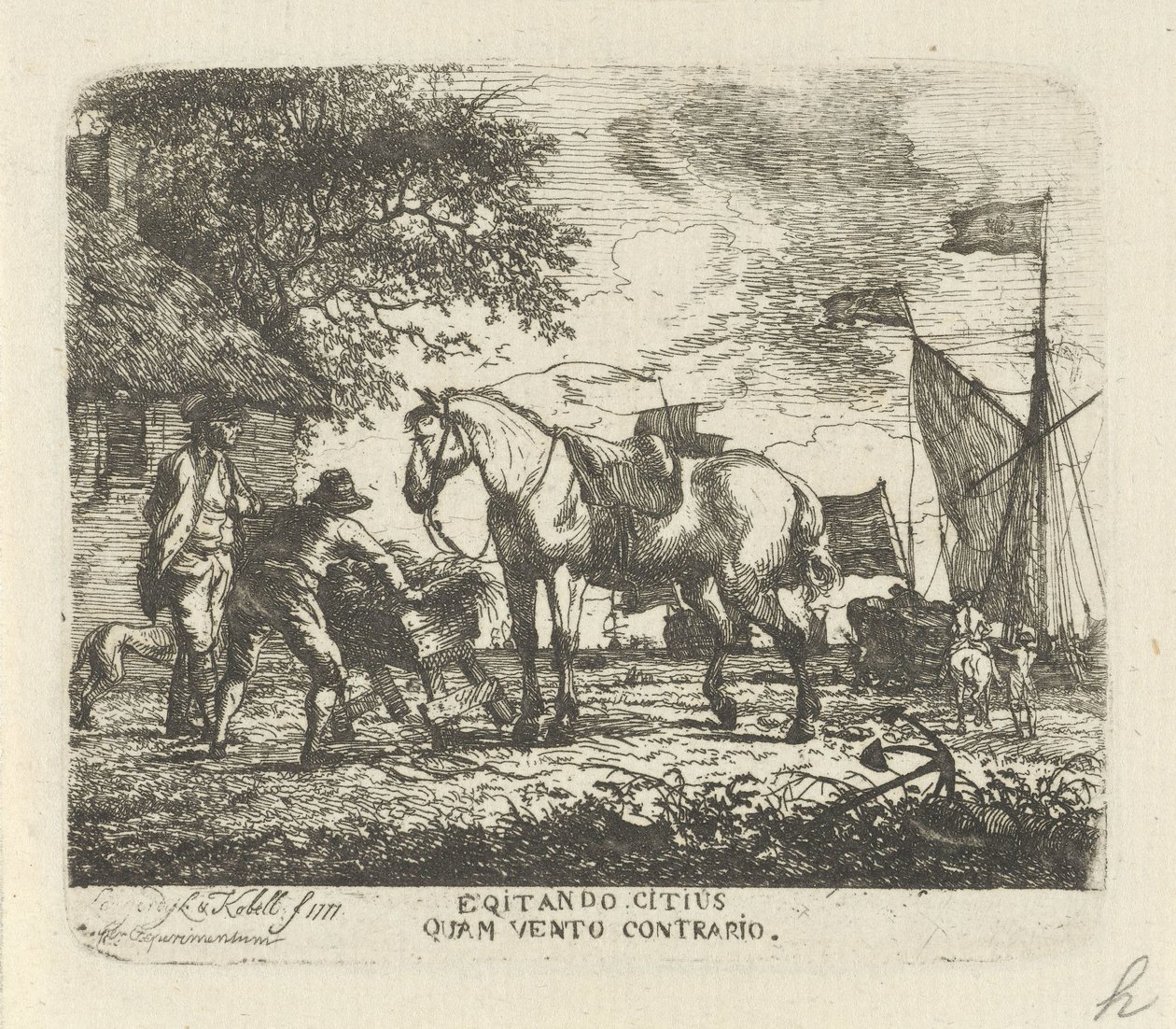 Feeding the Horse (Egitando citius quam vento contrario) by Hendrik Kobell