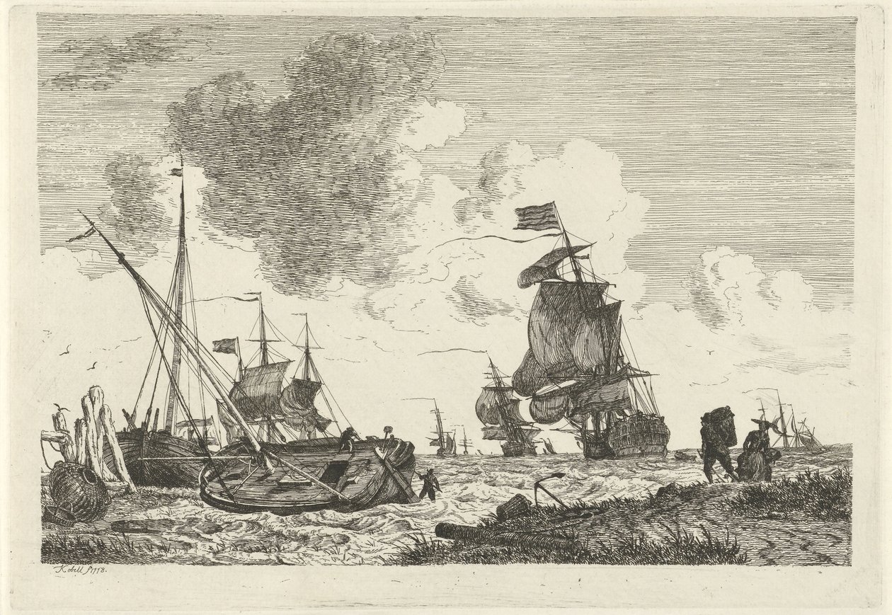 Seascape in Strong Wind by Hendrik Kobell