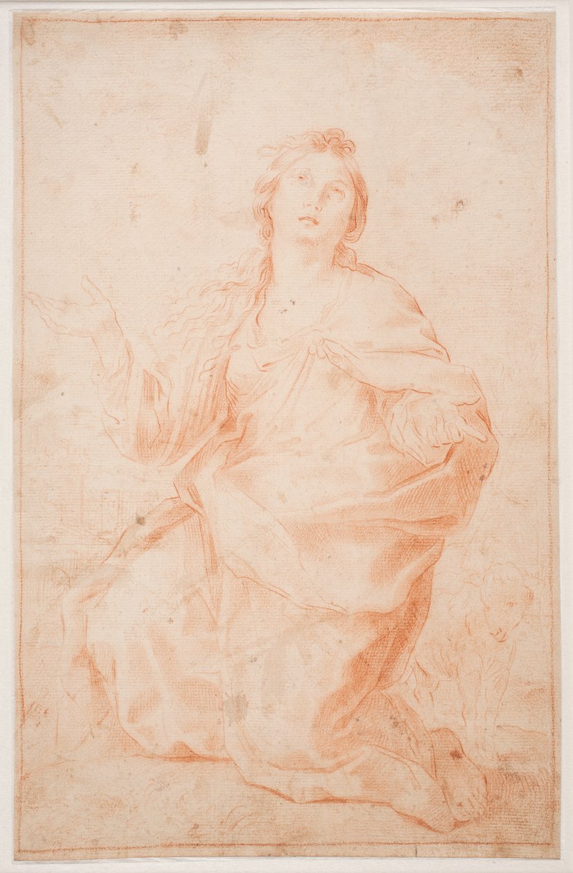 Saint Agnes Kneeling by Hendrik Krock