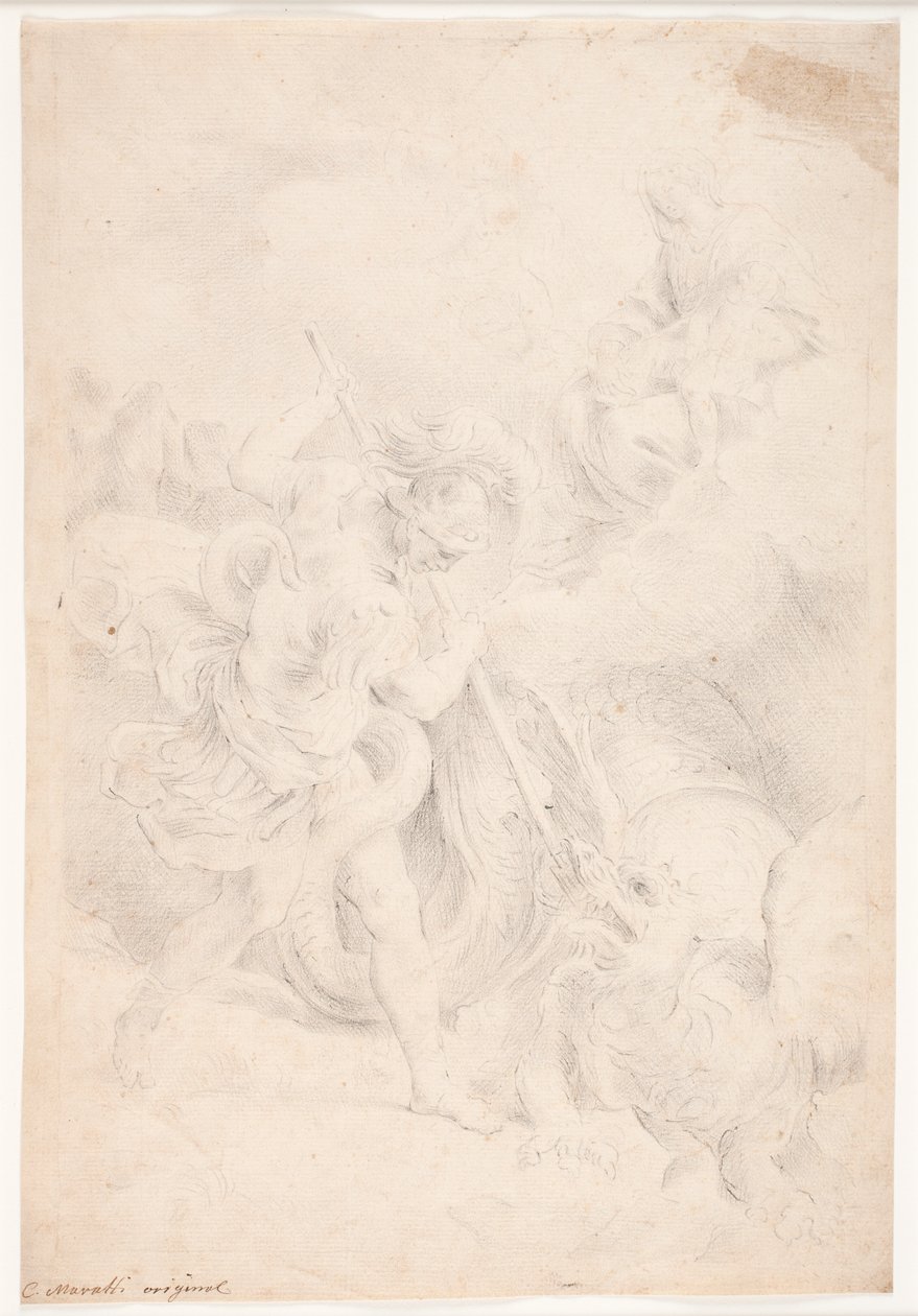 Saint George Fighting the Dragon by Hendrik Krock