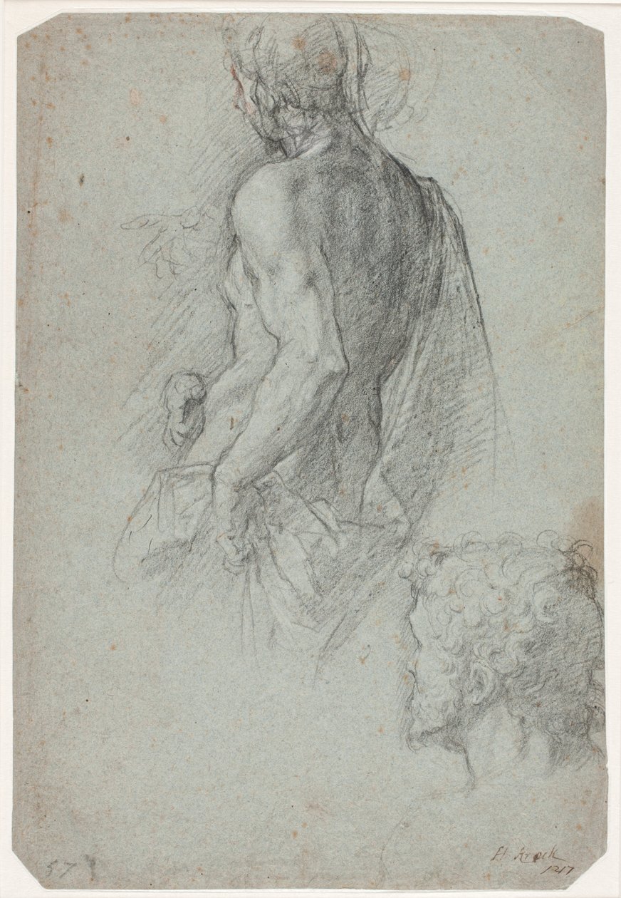 Draped Male Model and a Bearded Man