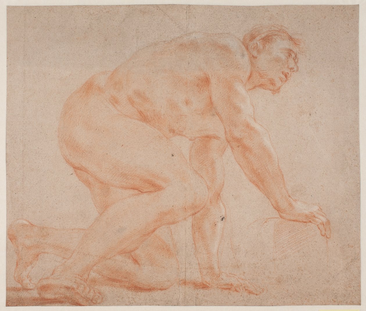 Half-Kneeling Male Model by Hendrik Krock