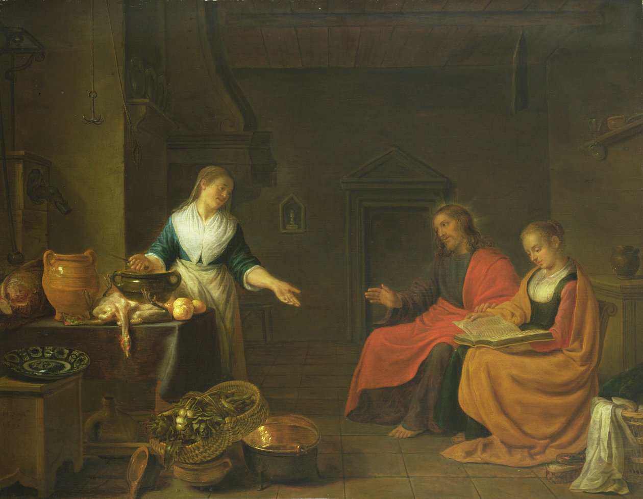 Christ in the House of Martha and Mary, 1645 by Hendrik Martensz Sorgh