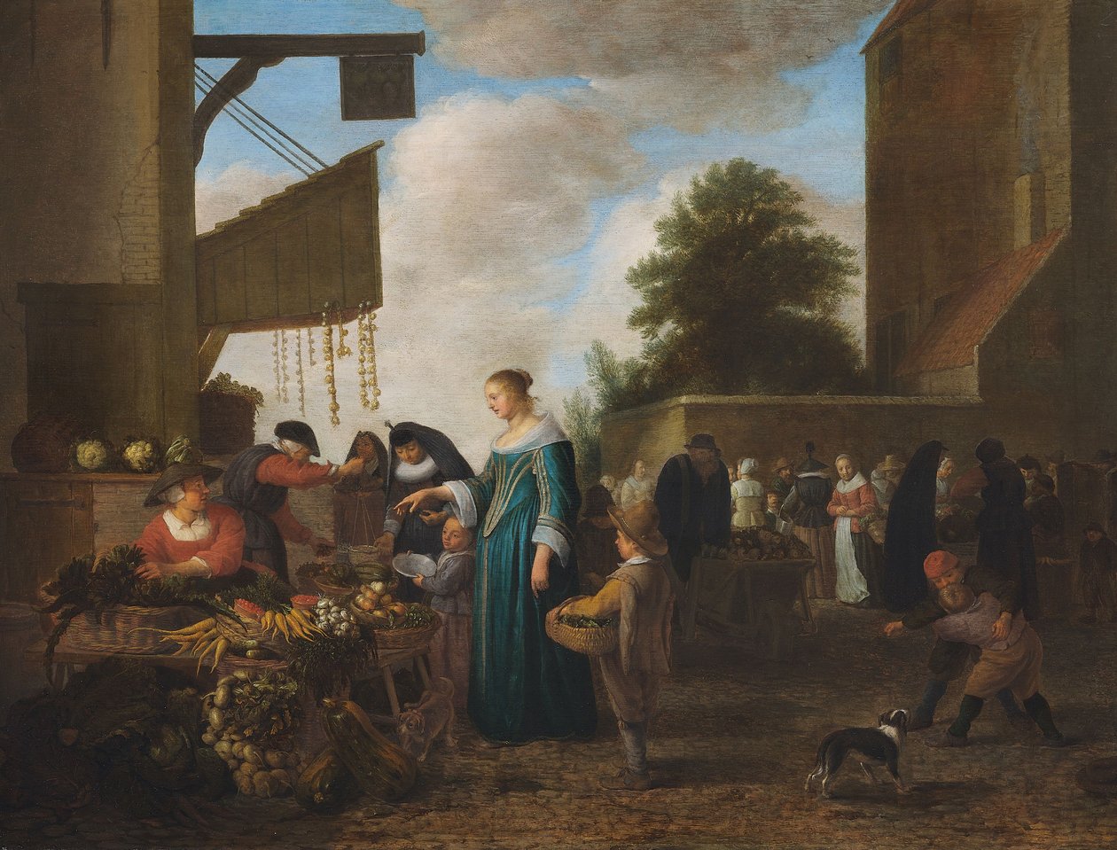 Vegetable Market, c.1660 by Hendrik Martensz Sorgh