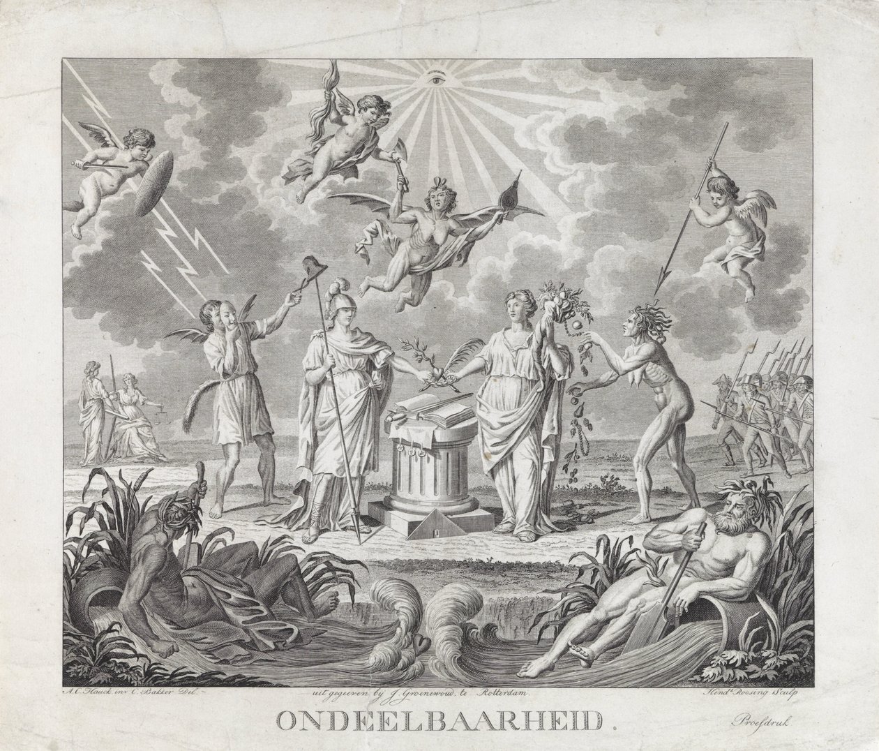 Allegory of Indivisibility, 1795 by Hendrik Roosing